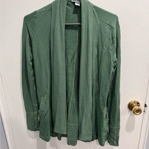 Athleta Green Open Front Cardigan